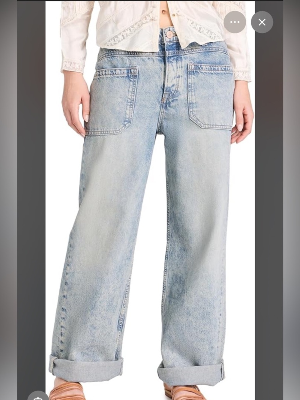 NWOT Free People Palmer Cuffed Jeans